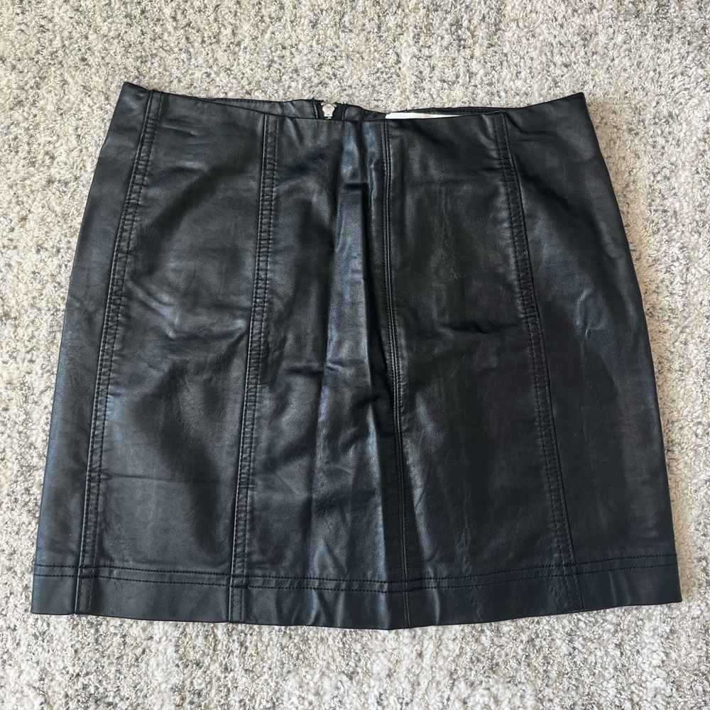 Faux Leather Mini Skirt